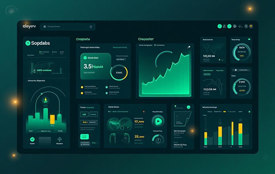Screenshot or illustration of the Midori Mirai Smart Energy Management Platform interface showing charts and data points